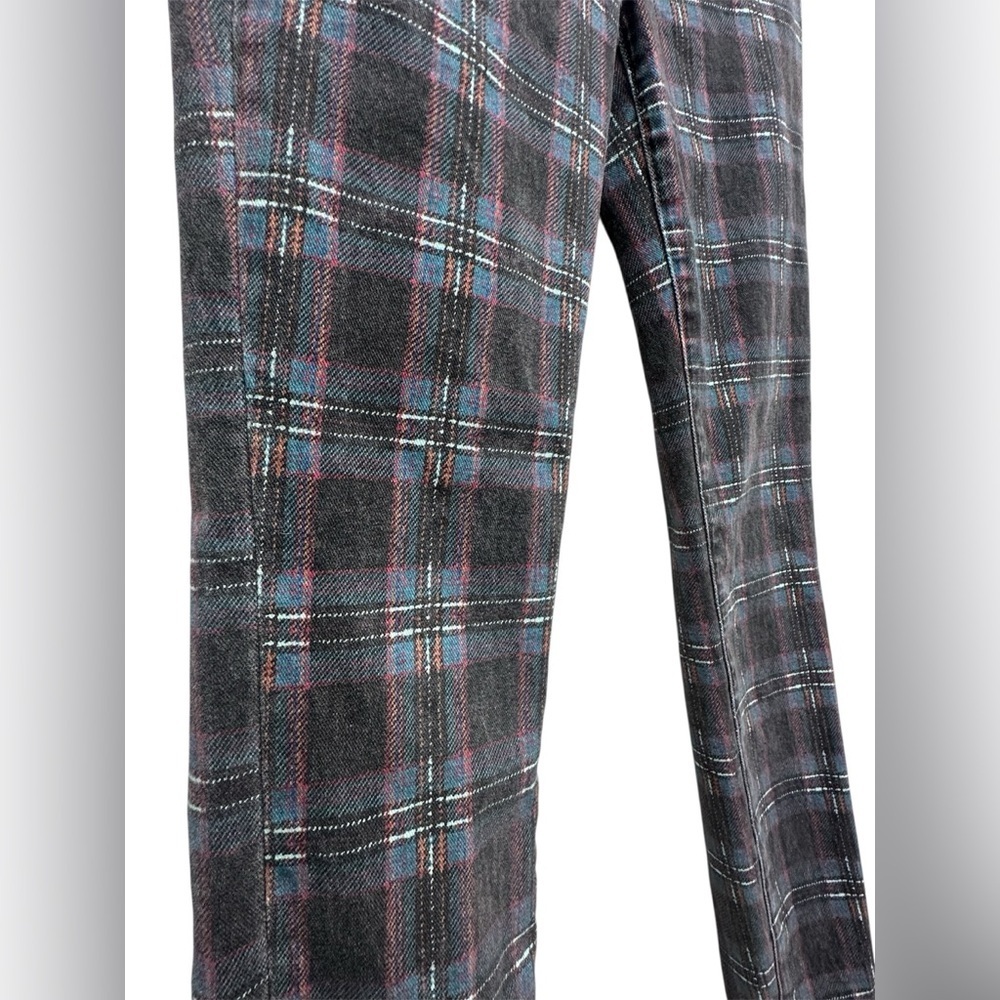 Paige Women’s 27 Denim Plaid Skinny Cotton Elastine Pockets Hoxton Ankle - Picture 5 of 9